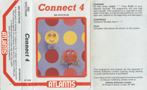 Connect 4 box art for ZX Spectrum